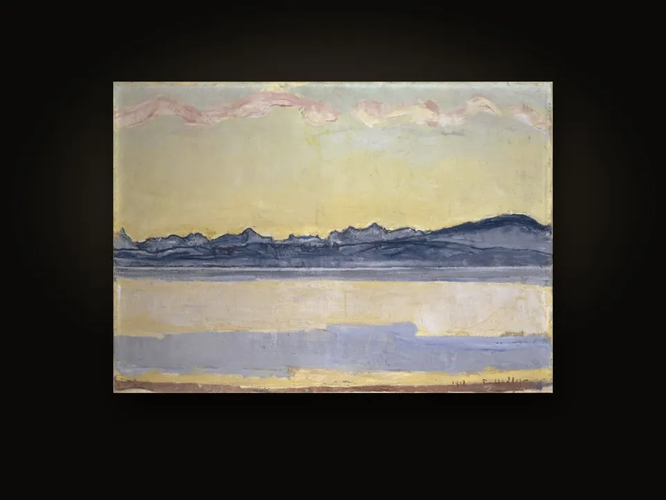 Ferdinand Hodler, le Léman et la chaîne des Alpes, 1918